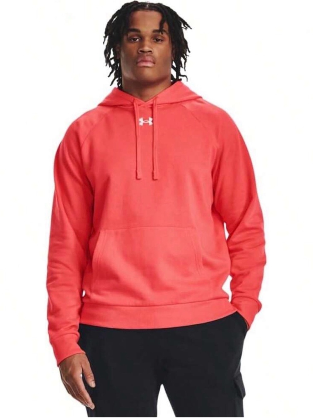 New Under Armour Venom Red/Orange Rival Fleece Hoodie - Size 3XL